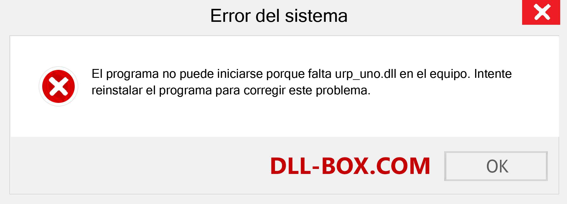 ¿Falta el archivo urp_uno.dll ?. Descargar para Windows 7, 8, 10 - Corregir urp_uno dll Missing Error en Windows, fotos, imágenes