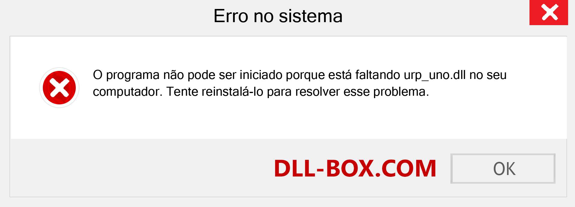 Arquivo urp_uno.dll ausente ?. Download para Windows 7, 8, 10 - Correção de erro ausente urp_uno dll no Windows, fotos, imagens